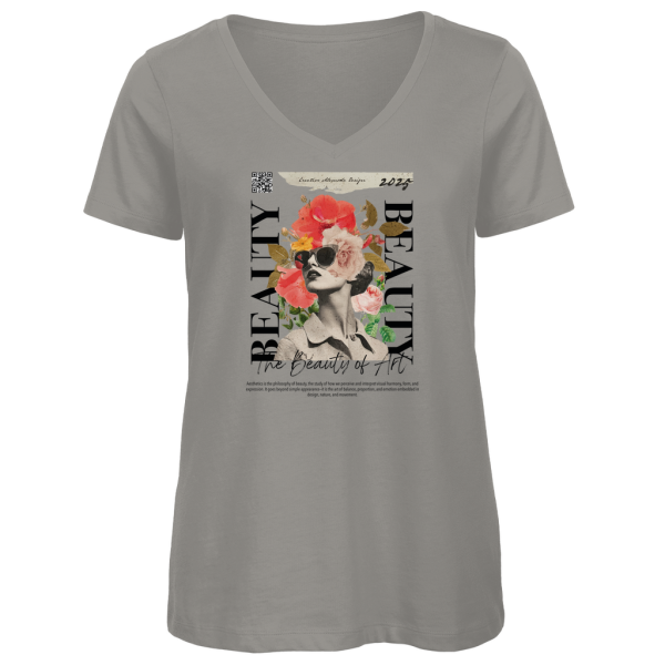 Urban Style Beauty Tee V-Neck Damen