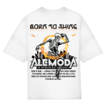 Urban Style Oversize Unisex Tee – Dancing Skeleton | Rundhals