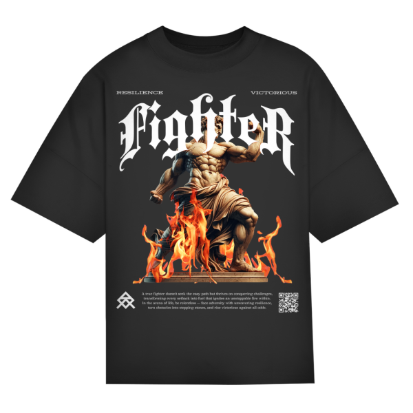 Urban Style Oversize Unisex Tee – Fighter | Rundhals